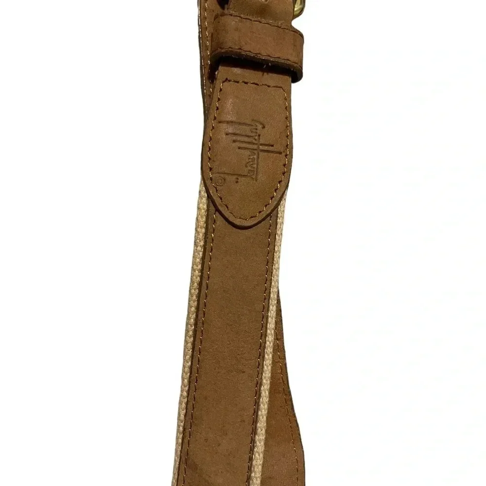 🎣 Guy Harvey Canvas & Leather Belt 🐟 Nautical Marlin Embroidered Size‎ 46 🎣
